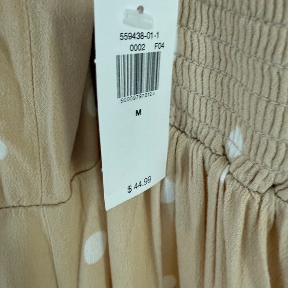 Chic Tan Polka Dot Maxi Dress - Picture 3 of 5